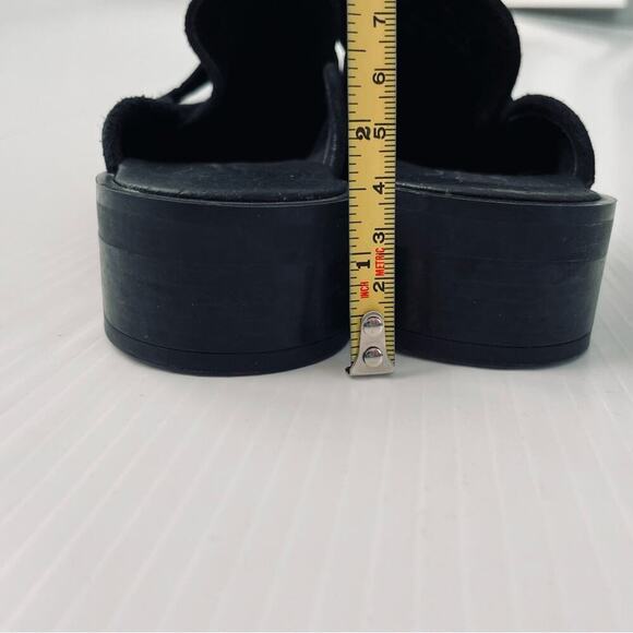 Free People Payton suede penny loafer mule black size 37 (6.5 US ) - Picture 4 of 10
